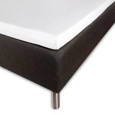 Formsydda lakan 210x210x8 cm - Vit - 100% bomullssatin - Lakan till bäddmadrass (210x210 cm)