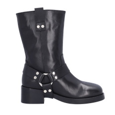 Billi Bi A5286 Biker Støvle I sort glat skind - 40 / Black