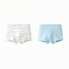 2st Mjuka Boxershorts för pojkar som andas - vit blå ton (7Y,5Y,3-4Y,18-24M,8Y,10Y,12Y)