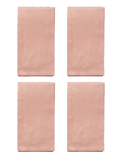 Kähler Hammershøi Poppy Tygservett 45x45 cm nude 4 st. - Kökstextilier - NUDE / pink/rose
