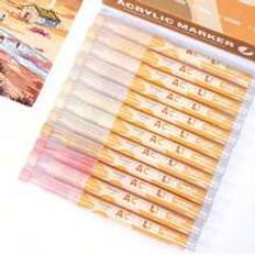 24pcs Soft Tip Markers, Acrylic Blendable, Liquid Washable Brush Pens, Macaron Colors, Ideal For DIY Drawing, Sketching