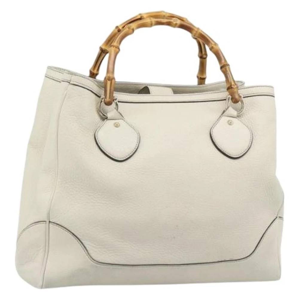Gucci Vintage Pre-owned Laeder gucci-tasker - Vintage - Dame - Hvid - ONE SIZE -