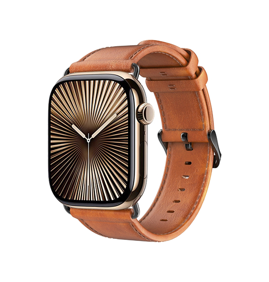 Apple Watch (38/40/SE/41/42mm) - DUX DUCIS™ Business Ægte læderrem - Lys Brun