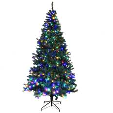 Konstgjord julgran med LED-ljus, 210cm