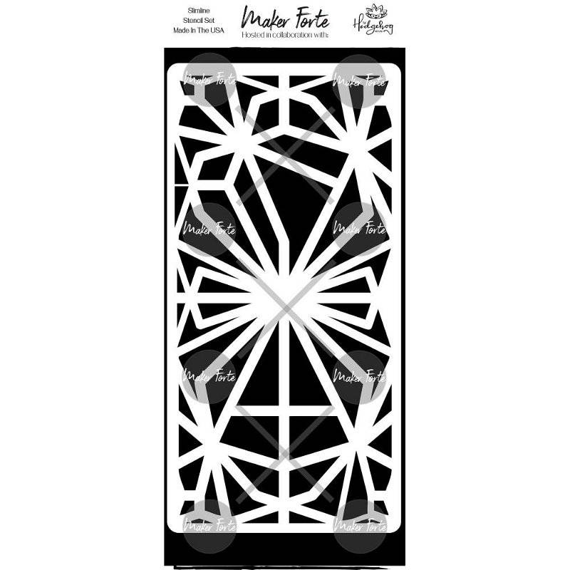 Hedgehog Hollow - Maker Forte Stencils By 4"X8" - Geometric Tangles Slimline