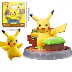 1 st Pokémon byggklossar docka figur modell, Pikachu, Eevee, Charizard, Graskatt, Lucario, samlarpresent till födelsedag - Multifärgad (Pikachu,Gräskatt,Riolu,Charizard,Ibrahimovic,anka,0446,0813,0007,0935,0079,0001)