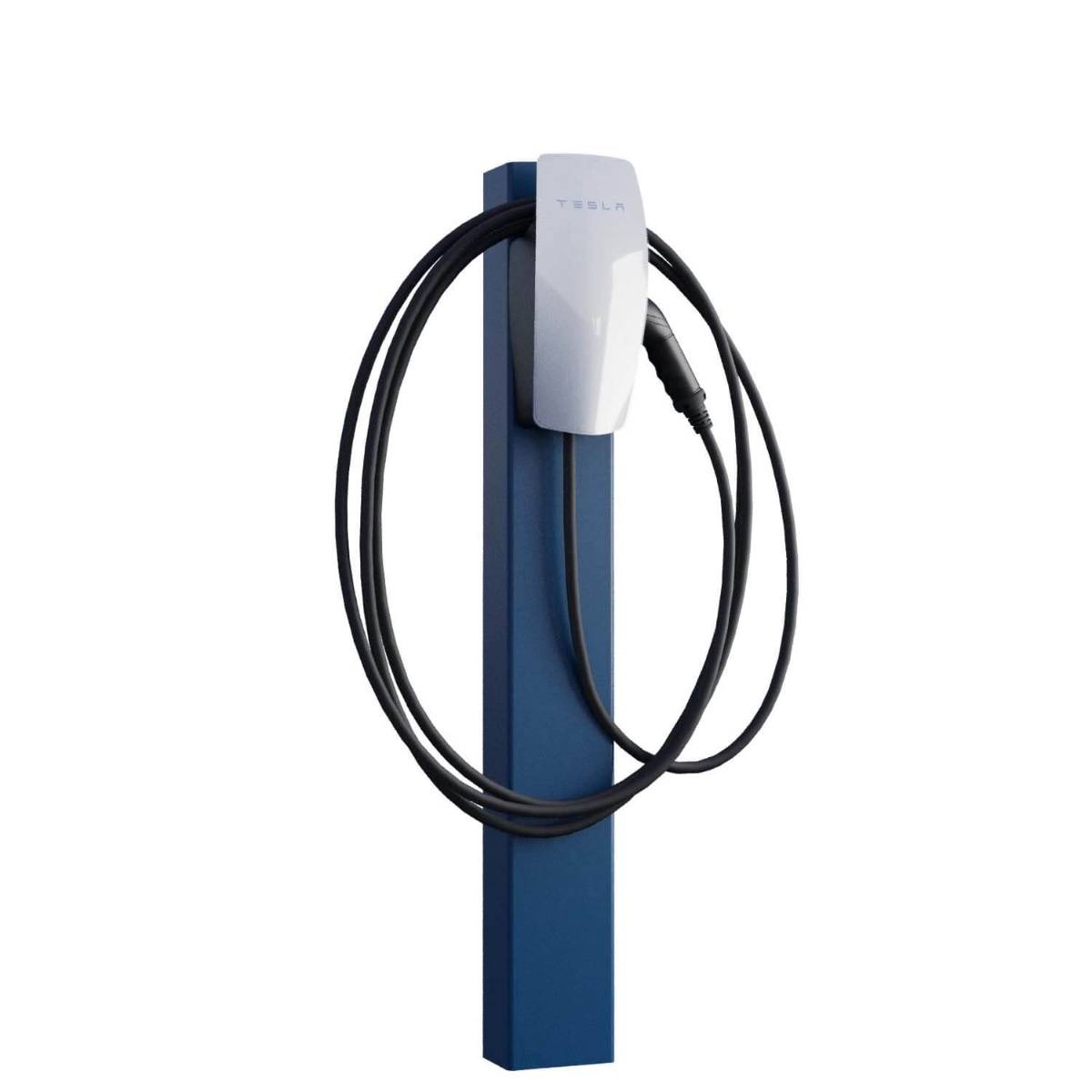 Laddstolpe för elbil – Tesla Wall Connector Gen 2 & 3 Blå