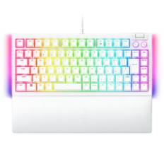 Razer Razer BlackWidow V4 JP White Edition mechanical keyboard that allows you to replace key switches and customize the key feel you desire Orange