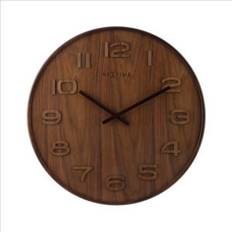 NeXtime – Väggklocka – Wood Wood Medium, Brun/Trä