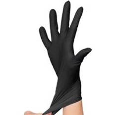 100 st engångshandskar icke latex non vinyl nitril engångstunna handskar klass kökstillbehör matlagningsstorlek sl mycket - Svart / L