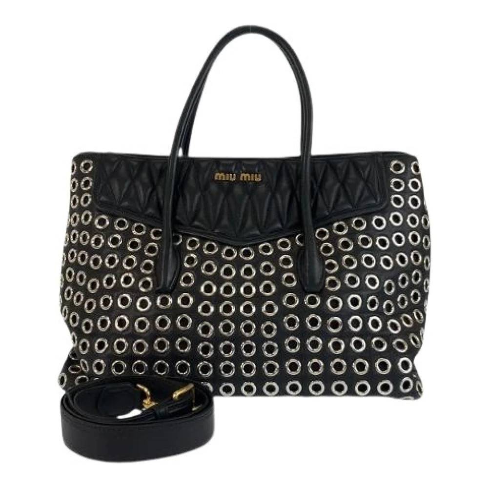 Miu Miu Pre-owned - Pre-owned Leather Biker Tote Bag Vintage - Dam - ONE Size - Läder