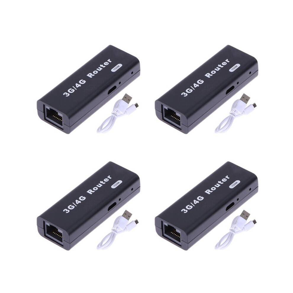 4X Portable 3G/4G WiFi Wlan Hotspot WiFi Hotspot 150Mbps RJ45 USB Wireless Router with USB Cable