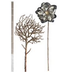 Anemone antik sølv 47 cm Elegant kunstig blomst