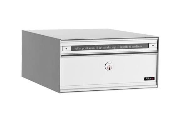 Allux Brevlåda PC1 - Alugrå/Stål / 2 st / Uttag bak