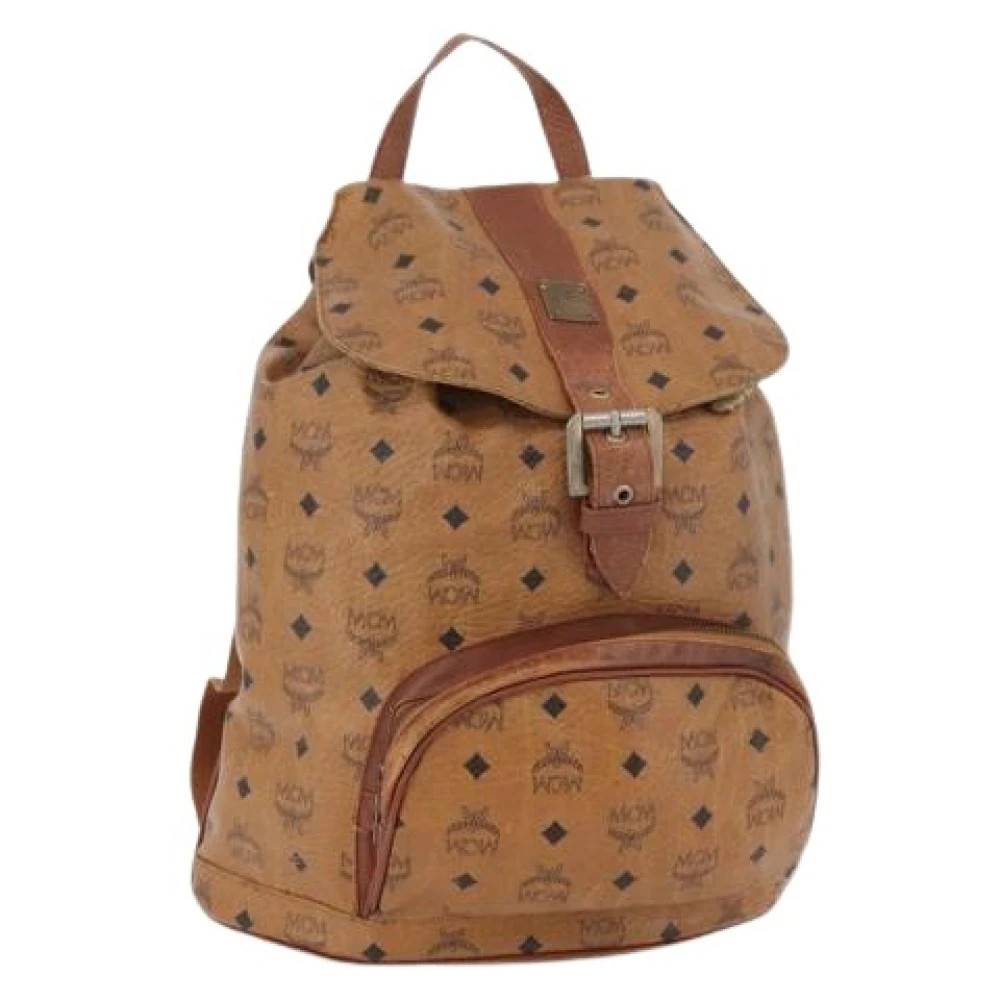 MCM Pre-owned Pre-owned PVC Læder Rygsæk - Vintage - Dame - Brun - ONE SIZE - Læder