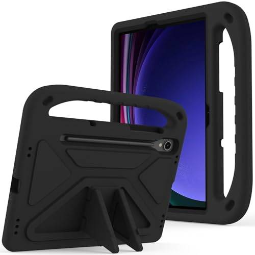 Kompatibel med Samsung Galaxy Tab S9 fodral, barnfodral för Samsung Galaxy Tab S9 11 tum 2023 X710/X716B/X718U, lätt EVA stöttåligt skyddsfodral, barnvänligt fodral för surfplatta (svart)
