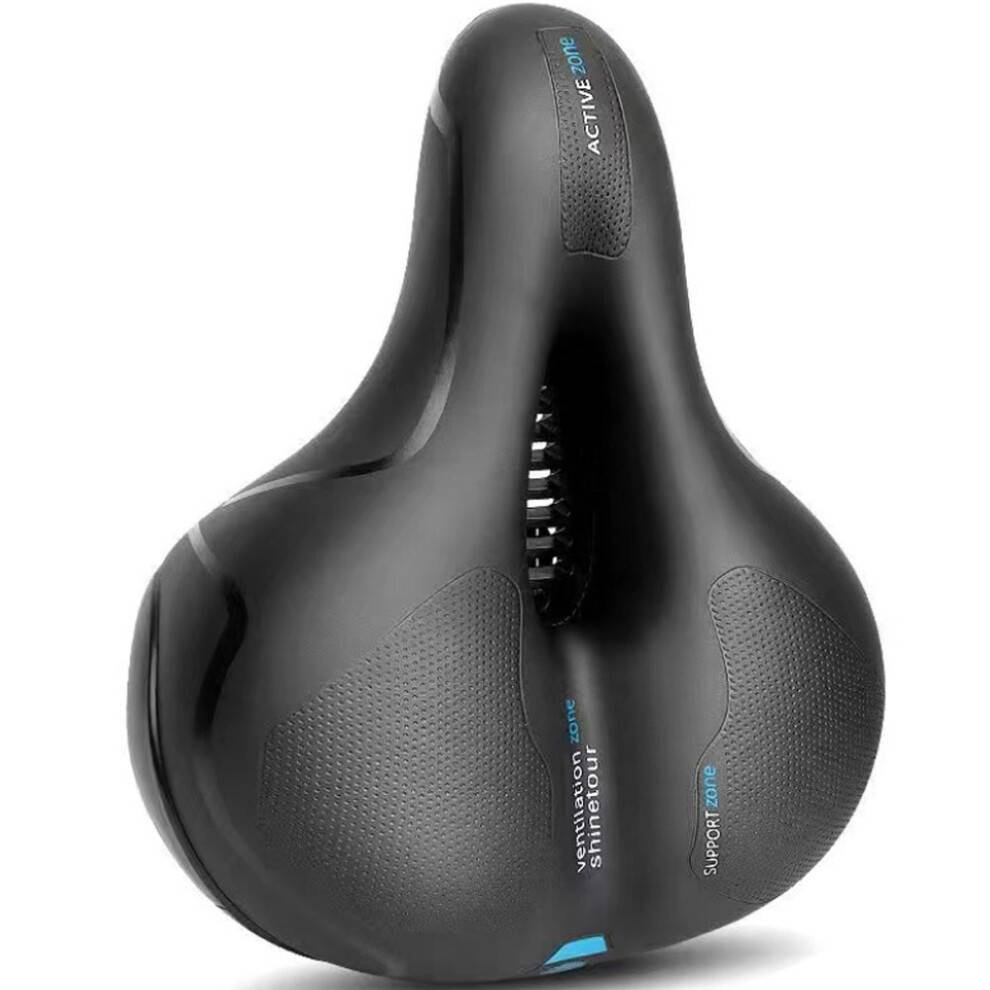 Ergonomisk cykelsæde til alle ryttere, velegnet til både mænd og kvinder med vandtæt og slidstærk læderfinish, hul, åndbar cykelsadel