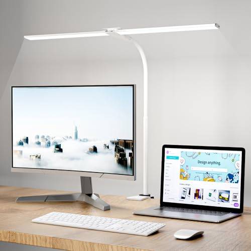 Hensam Schreibtischlampe LED für Büro, Tageslichtlampe für Monitor, 1400LM