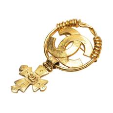 Chanel Vintage, Vintage , Dame, Gul, ONE SIZE, Brugt Dekorativ Broche