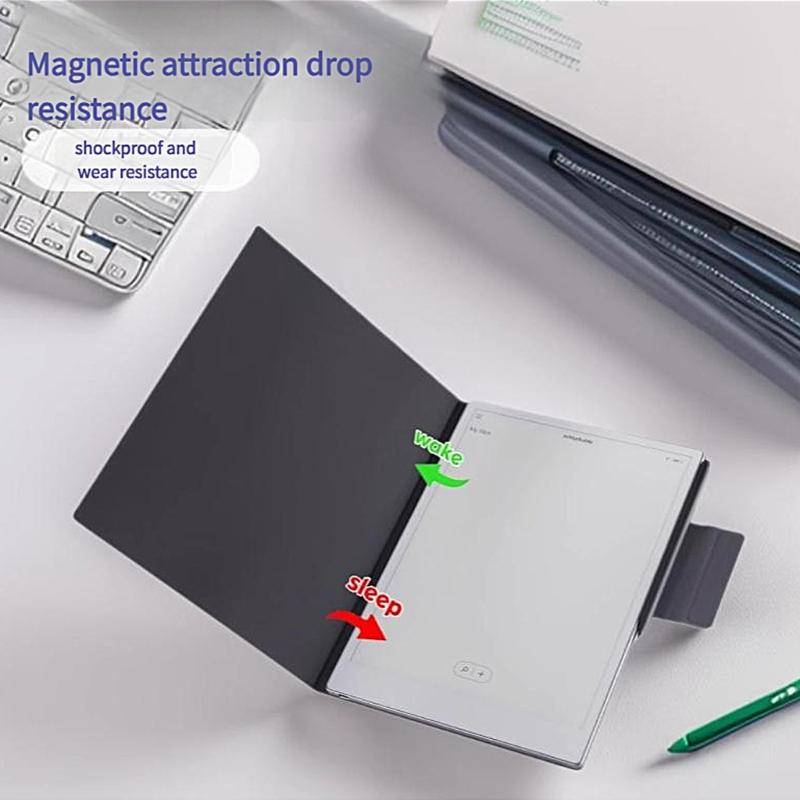 Smal lädertexturerad magnetisk fodral för reMarkable Paper Pro 11,8 tum 2024 Tablettfodral med exakt utskärning mörkgrön färg