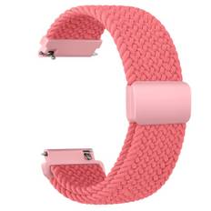 20mm Flätad Solo Loop för Garmin Vivoactive 5/3/3 Music Armband för Garmin VivoMove3/Trend/Sport Venu SQ/SQ2/2plus Rem Rosrosa Rose pink 20mm