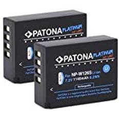 PATONA Platinum (2X) Ersättning för batteri Fujifilm NP-W126s NP-W126 (äkta 1140 mAh) - Fuji X100VI X-T20 X-T30 X-T30 II X-T50 etc.