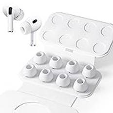 Seltureone 4 par silikonspetsar för Airpods Pro/Airpods Pro 2 med hål för brusreducering, halkfri mjuk silikon Airpods per ersättningsöroninsats – extra liten