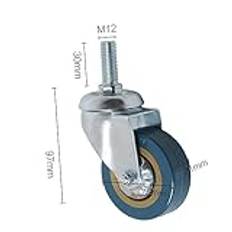 MUCKLILY 3- Industriella Hjulskruvstång Pvc-rullande Hjul 4st Svängbara För Stol Industriella Hjul Med Låg Motståndskraft