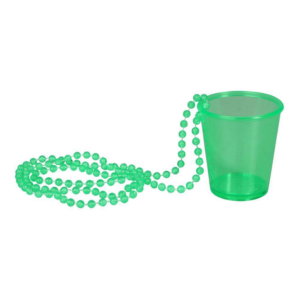 Shotglas med halskæde Neon Grøn