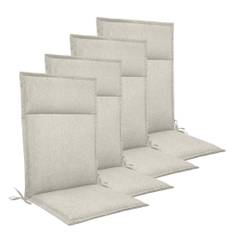 Havehyndepakke til positionsstol 4 stk. - Beige universal hynder med 5 cm skumfyld - God komfort skum & UV beskyttet betræk - Nordstrand Home hynder