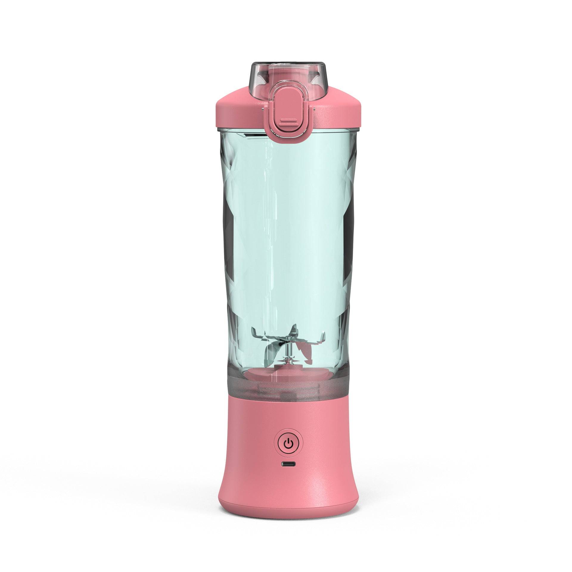 Portable Blender Juicer Personal Size Blender For Shakes And Smoothies With 6 Blade Mini Blender Kitchen Gadgets - Pink / USB