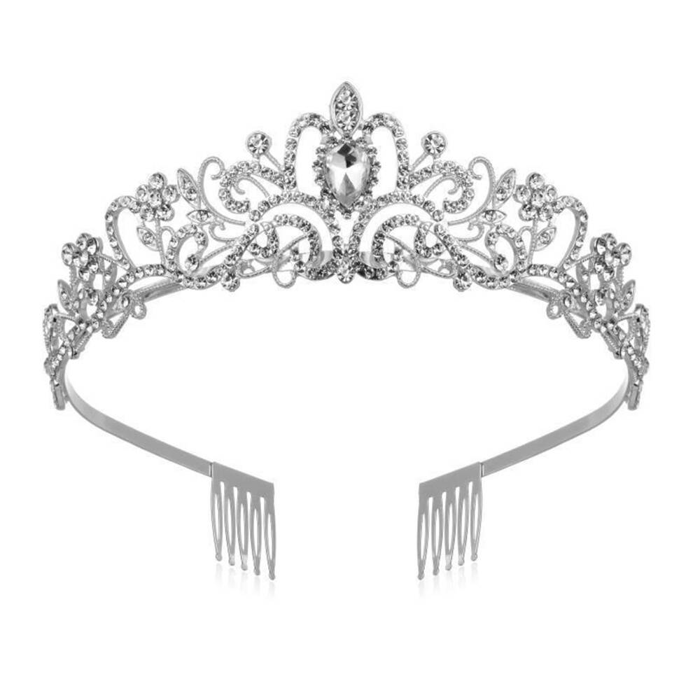 Krystal Rhinestone Tiara Krone til Kvinder