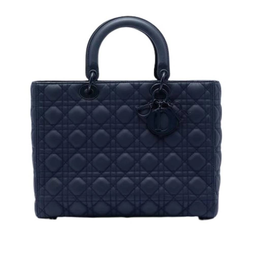 Dior Vintage Pre-owned Lady Dior - Vintage - Dame - Blå - ONE SIZE - Læder