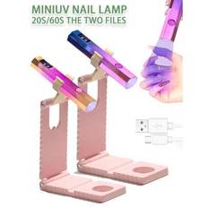 Lampe Uv Ongle Mini Bärbar UV LED Nageltork - Snabbtorkande, Långvarig, Energieffektiv, USB-laddningsbar, Kompakt Design För Salong, Hemmabruk Och Res - Multifärgad (Multi-size)