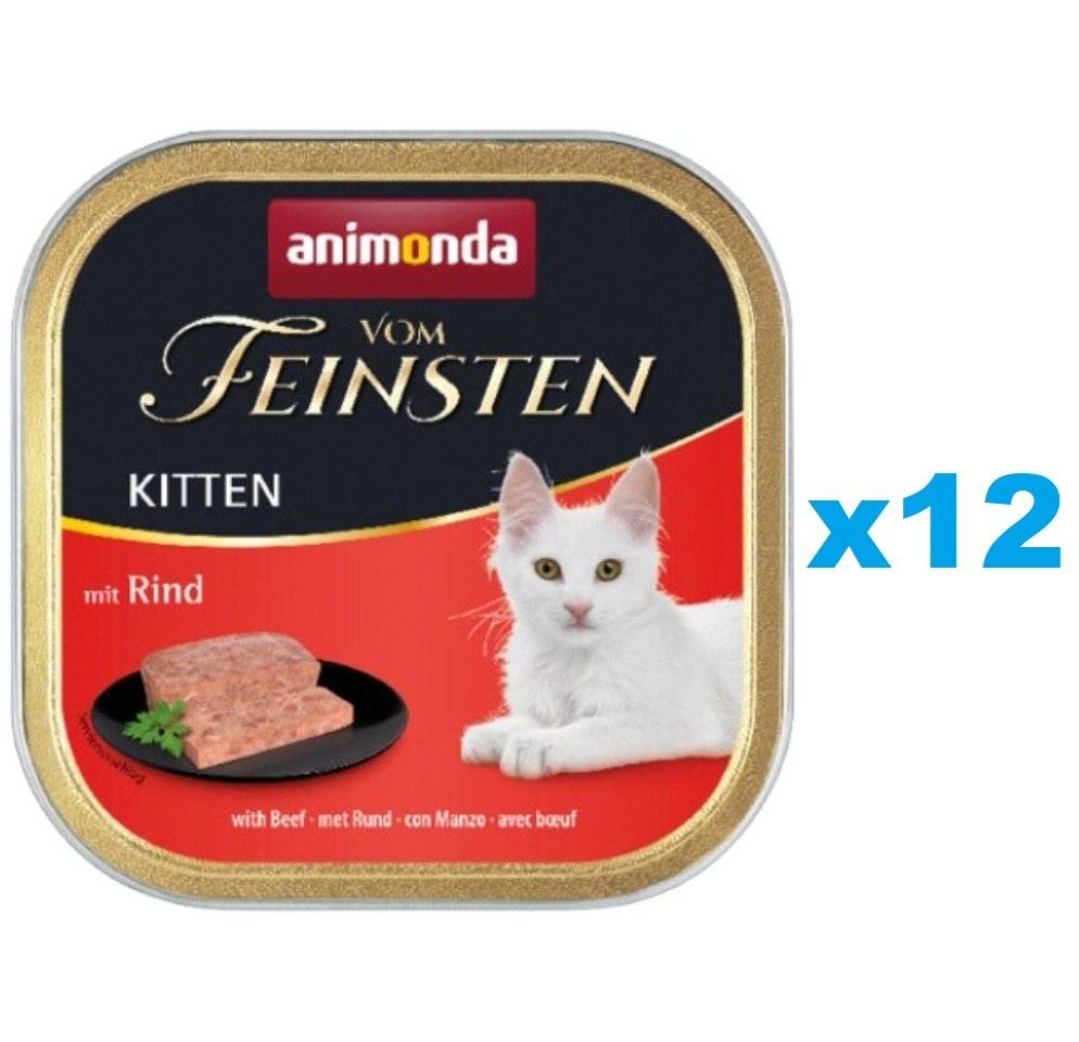 ANIMONDA Vom Vom feinsten Kitten med nötkött 12x 100 g