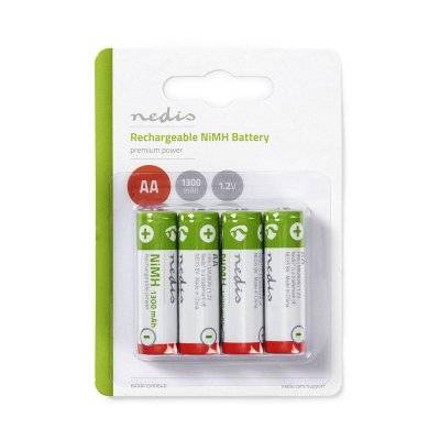 Nedis Uppladdningsbart AA 1300 mAh 4-Pack