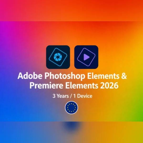 Adobe Photoshop Elements & Premiere Elements 2026 EU (3 Years / 1 Device) - GLOBAL.