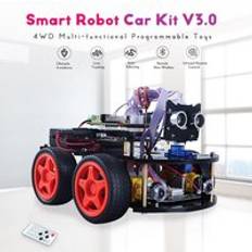 4wd smarta robotbilar uppgraderad v3.0 för arduino uno r3 med sg90, bluetooth-moduler, elektroniskt startpaket för styrprogrammering