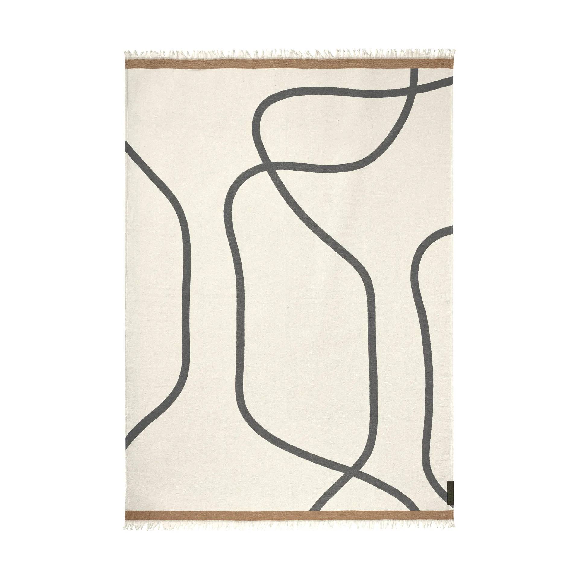 Mette Ditmer Shadow pläd Off-white-grey, 130x175 cm - Vit