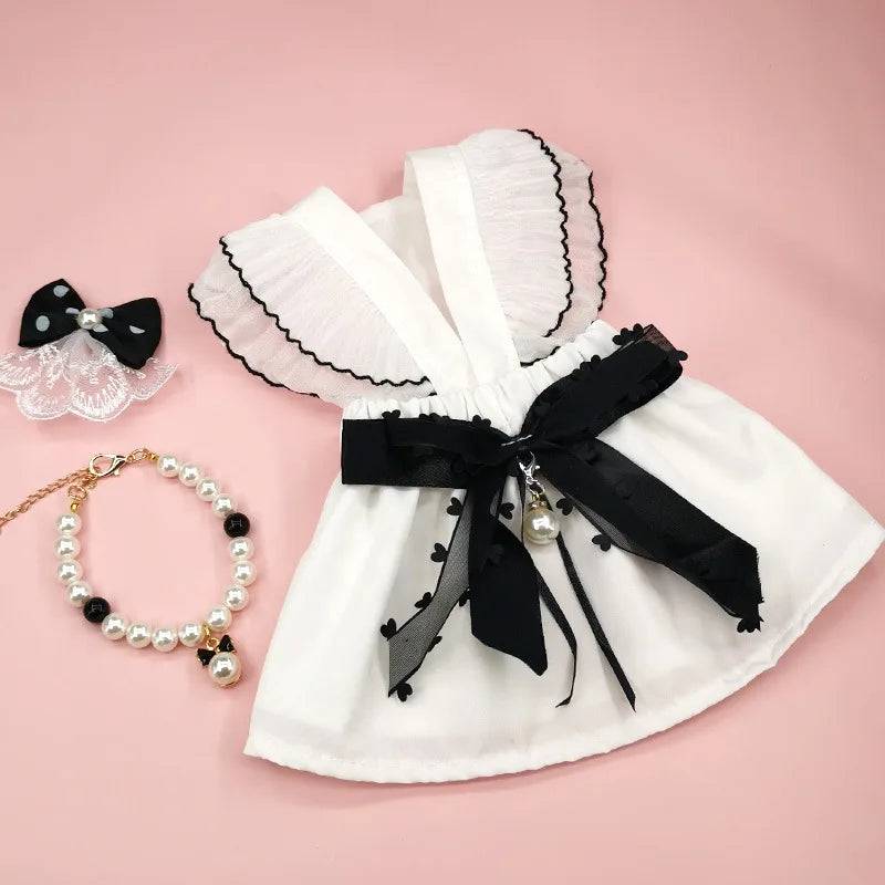 Princess Wedding Dress for Cats & Small Dogs - C 3Pcs SetBlack / M(For 3-4kg) (M(For 3-4kg))