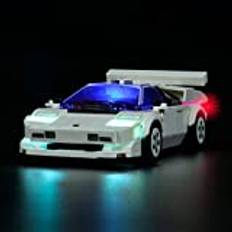 GC ljuskit för Lego Speed Champions Lamborghini Countach 76908 (Lego Set ingår inte) (Classic)