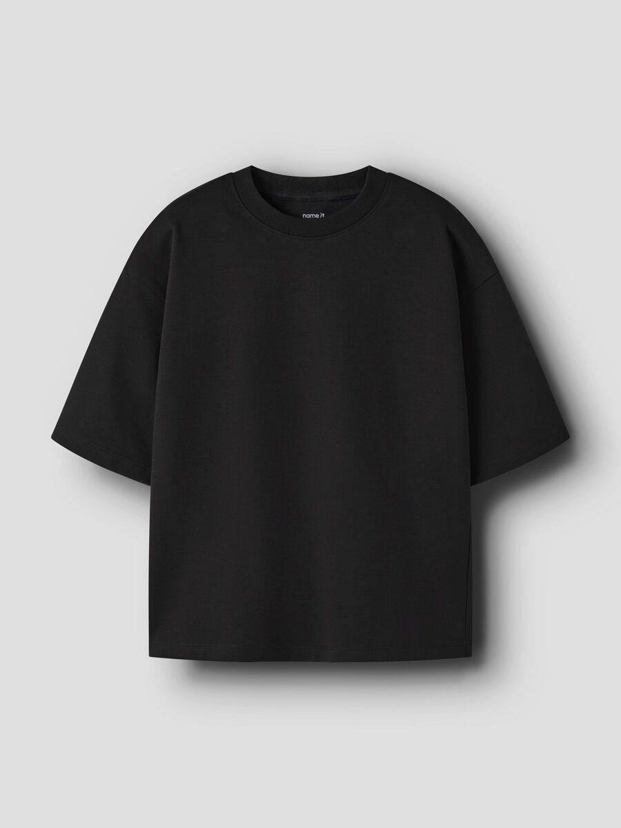 Ekologisk Bomull, Relaxed Fit T-shirt - Svart - 134/140