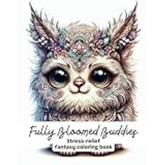 Fully Bloomed Buddies: Stress-relief fantasy coloring book for teens and adults with over 50 adorable creatures touched by nature