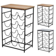 Vinreol 12 flasker, Sort, 40x26x60cm - Sort