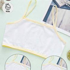 3 st sommar-BH:ar och linnen för flickor - Bekväma barnunderkläder för småttingar - Multifärgad (8Y,9Y,10Y)