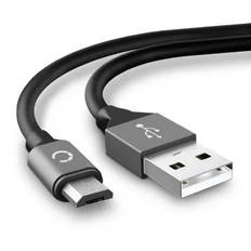 USB-kabel / datakabel för Logitech MX Masters 2S / MX Anywhere 2S / Keys-to-Go / K800, K830 / G903 / MX Ergo - 2m 2A USB-sladd Nylon Datakabel grå