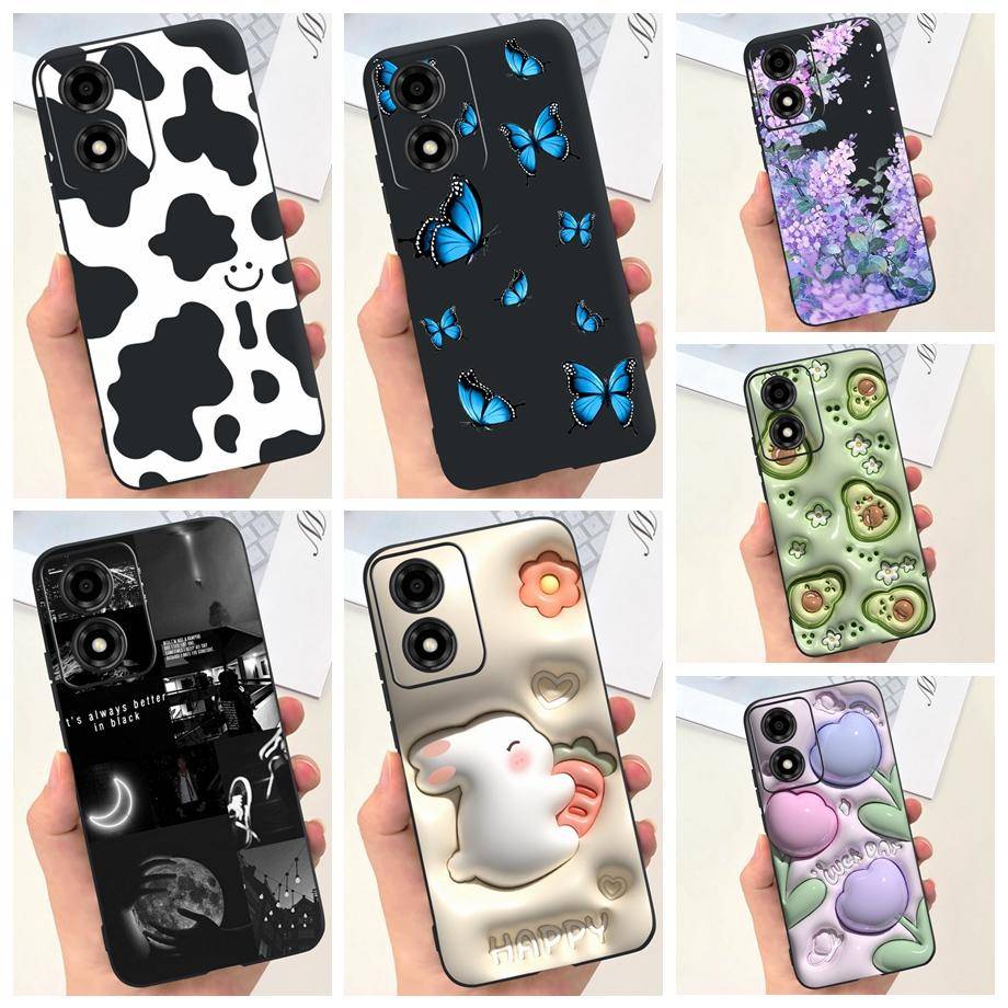 För Motorola Moto E14 Fodral Skydd 6,56  Lyxigt Mjukt Silikon Telefonfodral Fundas För Motorola E14 MotoE14 TPU-fodral Kameraskydd black