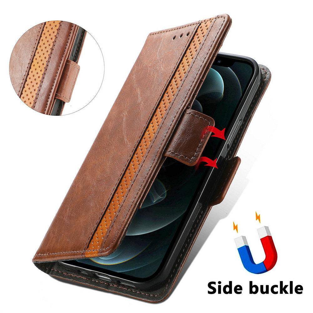 För OPPO Reno 14 Pro 13 FS 5G Lyxigt Fodral Läder Bok Capa Reno14FS Fodral Reno12 11F 10 11A 12FS 13F 12F 11 F 12 13FS 14F Funda khaki