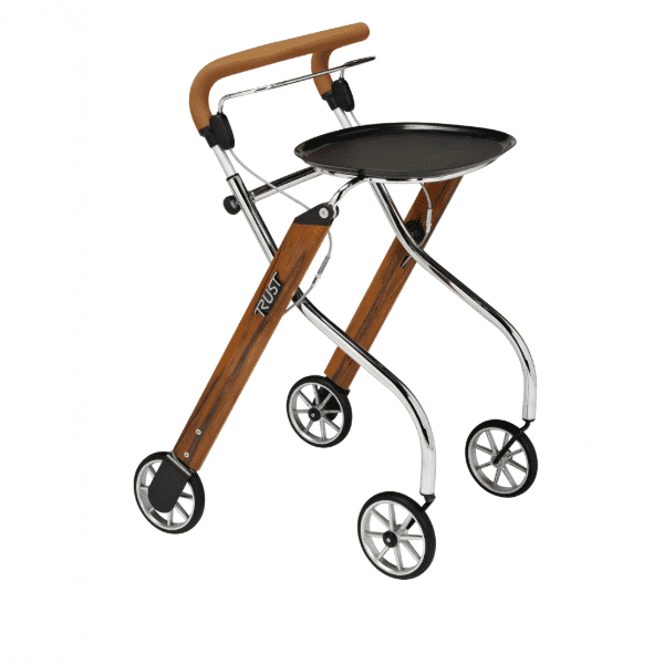 Let’s Go Indendørs Rollator inkl. taske og bakke - Grå.