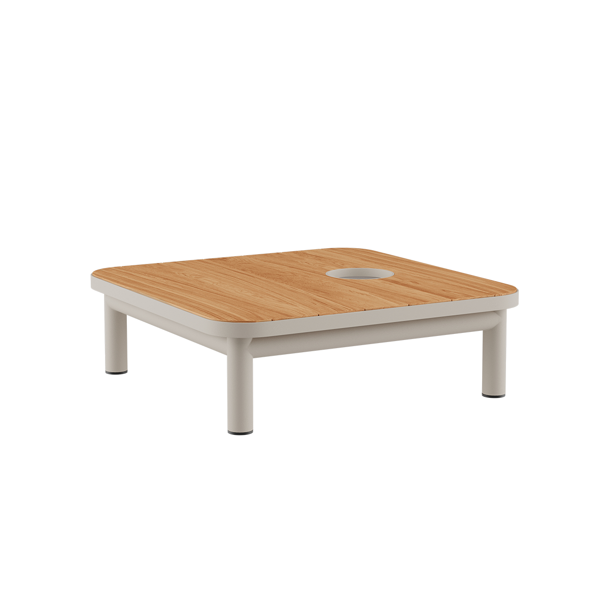 Kirra Side Table w/Accessory Fit Taupe
